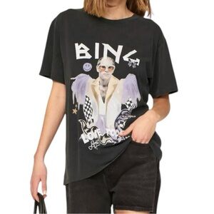 Anine Bing Black Graphic Tee